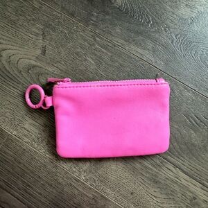 Vibrant Pink Zippered Pouch keychain wallet